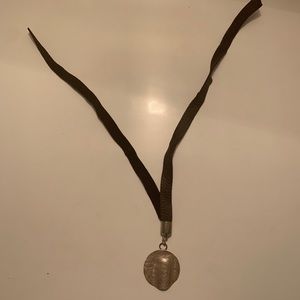 Handmade leather choker necklace